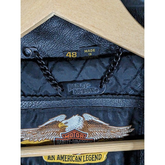 VTG Custom Authentic Harley Davidson Leather Jacket Screaming Eagle - Picture 4 of 16